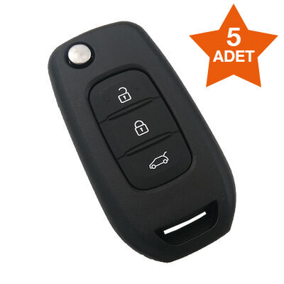 Ren DACIA Duster Sandero Symbol Twingo Sustalı Kumanda 3 Butonlu 433Mhz PCF7961M / HITAG AES / 4A ÇİP - 5 Adet - 2